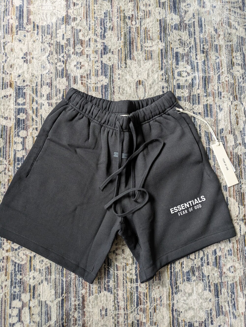 Fear of God Essentials Soccer Fleece Shorts Jet Black XS NWT